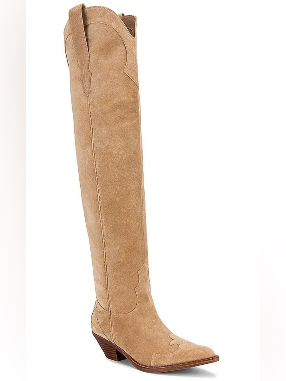 RAYE over the knee cowboy Prescott boot in tan